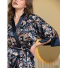 Домашний халат-кимоно из атласа Mia-Amore ZODIAC 7283, Цвет: темно-синий, Размеры: L/XL, изображение 4