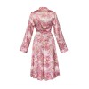 Атласный халат с цветочным узором Anais MIYU ROBE ONE, Цвет: розовый, Размеры: S/M, изображение 4