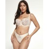 Кружевной бюстгальтер балконет Kris Line ROSEE half cup soft, Цвет: кофе латте, Размеры: 70I, изображение 2