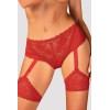 Сексуальные трусики с подвязками Obsessive BELOVYA GARTER PANTIES, Цвет: красный, Размеры: M/L