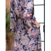 Длинный шелковый халат-кимоно Mia-Amore ETRO 3509, Цвет: темно-синий, Размеры: 4XL, изображение 3