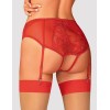 Сексуальные трусики с подвязками Obsessive DAGMARIE GARTER PANTIES, Цвет: красный, Размеры: XS/S, изображение 2
