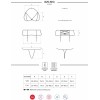 Сексуальный комплект Obsessive 825 SET с поясом, Цвет: синий/черный, Размеры: S/M, изображение 5