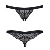 Сексуальные трусики Obsessive 828 CROTHLESS THONG, Цвет: черный, Размеры: L/XL, изображение 3