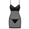 Сорочка с чашками на каркасах Obsessive DOTINA CHEMISE, Цвет: черный, Размеры: S/M, изображение 3