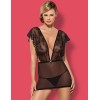 Сексуальная сорочка Obsessive MEROSSA CHEMISE, Цвет: черный, Размеры: L/XL