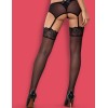 Чулки под пояс Obsessive MEROSSA STOCKINGS, Цвет: черный, Размеры: S/M, изображение 2