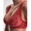 Кружевной бюстгальтер на монокаркасе Alles BEVERLY M BRALETTE красный, Цвет: красный, Размеры: 65C, изображение 4