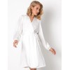 Халат с запахом из вискозы Aruelle IRIS, Цвет: белый, Размеры: XS