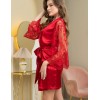Атласный халат с кружевным рукавом Mia-Amore ESTER 7293 красный, Цвет: красный, Размеры: L/XL, изображение 4
