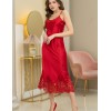 Длинная сорочка атлас с кружевом Mia-Amore ESTER 7294 красный, Цвет: красный, Размеры: 3XL, изображение 2
