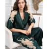 Пижама тройка из натурального шёлка Mia-Amore FELLINI 3916 малахит, Цвет: малахит, Размеры: 3XL