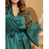 Атласный халат-кимоно Mia-Amore JOANNA 7313 изумрудный, Цвет: изумрудный, Размеры: 2XL/3XL, изображение 3
