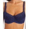 Бюстгальтер балконет Simona M 608 синий-сетка, Цвет: Синий-сетка, Размеры: 75G