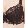Бюстгальтер балконет кружево биколор Simona M 608 шоколад-радуга, Цвет: шоколад-радуга, Размеры: 70E, изображение 3