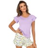 Женская пижама с шортами Donna ANANAS 1/2 VIOLET, Цвет: фиолетовый, Размеры: XL