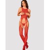 Красный бодистокинг Obsessive N 122, Цвет: красный, Размеры: S/M/L, изображение 3