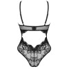 Полупрозрачное боди Obsessive OLVIDIA TEDDY, Цвет: черный, Размеры: XS/S, изображение 5