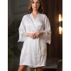 Короткий халат из шелка искусственного Mia-Amore MELANI 7273, Цвет: молочный, Размеры: L/XL, изображение 5