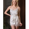 Атласный комбидресс с кружевной спинкой Mia-Amore MELANI 7275, Цвет: молочный, Размеры: L