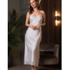 Длинная сорочка атласная Mia-Amore MELANI 7278, Цвет: молочный, Размеры: L, изображение 7
