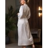 Длинный запашной халат из атласа Mia-Amore MELANI 7279, Цвет: молочный, Размеры: L/XL, изображение 2