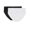 Набор трусов из хлопка Dim BODY TOUCH Cotton 0A6L (2 шт) черный и белый, Цвет: черный/белый, Размеры: XXS/XS, изображение 3