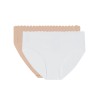 Набор трусов из хлопка Dim BODY TOUCH Cotton 0A6L (2 шт) телесный и белый, Цвет: телесный/белый, Размеры: XXS/XS, изображение 3