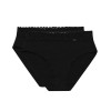 Набор трусов из хлопка Dim COTON FEMININE 4A94 (2 шт) черный, Цвет: черный/черный, Размеры: L/XL, изображение 3