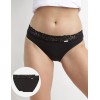 Набор трусов из хлопка Dim COTON FEMININE 4633 (2 шт) черный, Цвет: черный/черный, Размеры: XXS/XS