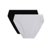Набор трусиков из хлопка Dim COTTON BIO 4D97 черный и белый, Цвет: черный/белый, Размеры: XXS/XS, изображение 4