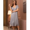 Длинная трикотажная сорочка Mia-Amore CHRISTEL 1908, Цвет: cерый меланж, Размеры: 4XL