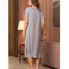 Длинная трикотажная сорочка Mia-Amore CHRISTEL 1908, Цвет: cерый меланж, Размеры: 4XL, изображение 2