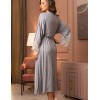 Длинный трикотажный халат Mia-Amore CHRISTEL 1909, Цвет: cерый меланж, Размеры: 2XL/3XL, изображение 2