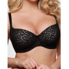 Бюстгальтер на поролоне Senselle KARMEN 14004 черный/серебристый пион, Цвет: черный/пион, Размеры: 75E