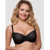Бюстгальтер на поролоне Senselle KARMEN 14004 черный/серебристый пион, Цвет: черный/пион, Размеры: 75E, изображение 3