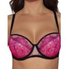 Бюстгальтер полупоролон с розовым кружевом Ava AMBRE 2032 PU pink, Цвет: розовый, Размеры: 80E