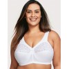 Хлопковый бюстгальтер без косточек Glamorise GI1001 белый, Цвет: белый, Размеры: 80C, изображение 3