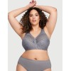 Комфортный бюстгальтер Glamorise GI1064 серый, Цвет: серый, Размеры: 105F, изображение 6