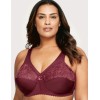 Бюстгальтер с широкими лямками Glamorise GI1000 темно-бордовый, Цвет: темно-бордовый, Размеры: 120D, изображение 3