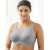 Бюстгальтер для спорта Glamorise GI1066 серый, Цвет: серый, Размеры: 95D, изображение 3