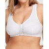 Мягкий бюстгальтер с застежкой спереди Glamorise GI1908 белый, Цвет: белый, Размеры: 100E/F