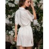 Рубашка-халат из атласа Mia-Amore BEATRICE 2197, Цвет: молочный, Размеры: 2XL, изображение 2