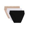 Набор трусов Dim LES POCKETS COTON 4H00/3 белый/телесный/черный - 3 штуки, Цвет: белый/телесный/черны, Размеры: XXS/XS, изображение 3