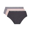 Набор хлопковых трусов Dim LES POCKETS COTON 4H01/3 темно-серый/розовый/серый - 3 штуки, Цвет: темно-серый/розовый/, Размеры: XXS/XS, изображение 5