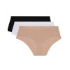 Набор хлопковых трусов Dim LES POCKETS COTON 4H01/3 белый/телесный/черный - 3 штуки, Цвет: белый/телесный/черны, Размеры: XXS/XS, изображение 5