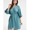 Халат кимоно из хлопкового муслина Esotiq LOONY 40634, Цвет: морская волна, Размеры: S