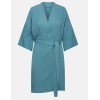 Халат кимоно из хлопкового муслина Esotiq LOONY 40634, Цвет: морская волна, Размеры: S, изображение 5