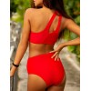Красный купальник топ + высокие плавки Opium SF-36, Цвет: красный, Размеры: M, изображение 2