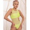 Купальник оригинального кроя Opium SF-63, Цвет: желто-зеленый, Размеры: L